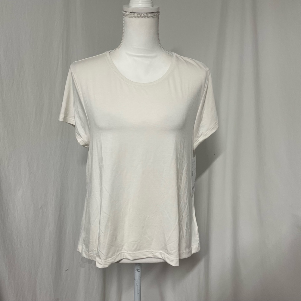 NWT Athleta Air Out Cinch Tee in White L - Picture 2 of 6